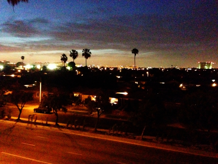 Sunset from my hotel window.